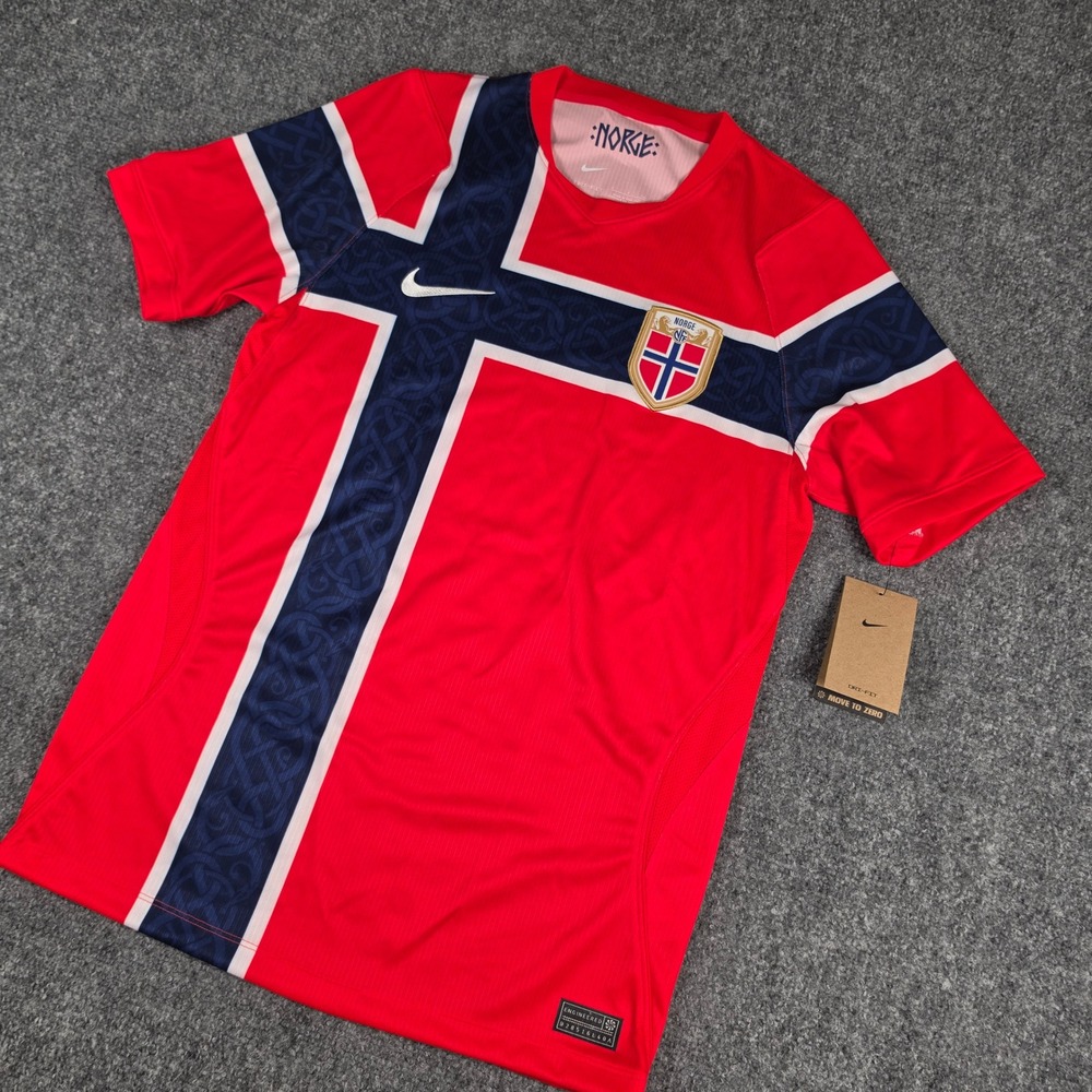Nike Norway 2026 Home Stadium Jersey Mens S Red Dri-FIT Soccer IB5316-673 NWT